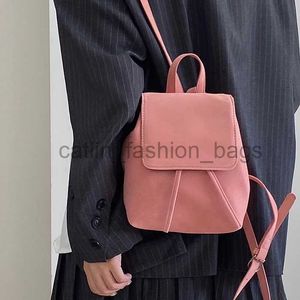 Sac à dos simple en daim simple de conception de sac à dos féminin sac à dos de coloride de sac à dos solide sac à main walletcatlin_fashion_bags