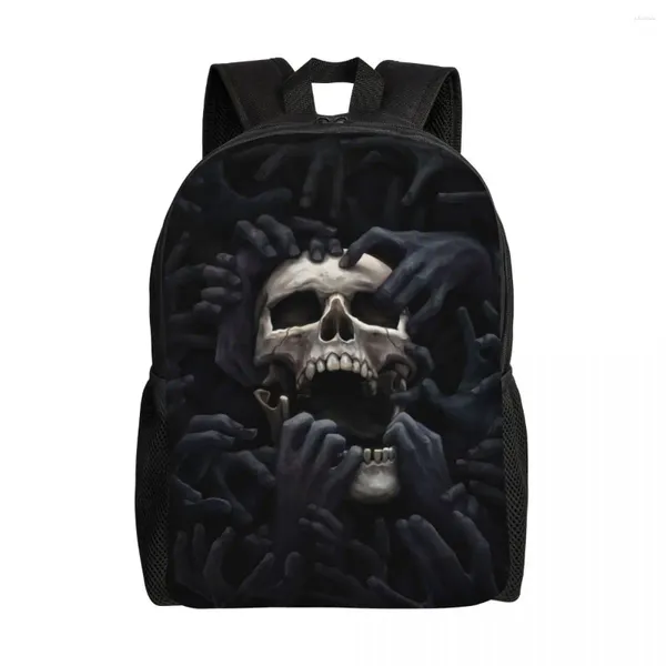 Sac à dos crâne des yeux voyager les femmes masculines École pour ordinateur portable sac de livres Halloween College Daypack Sacs