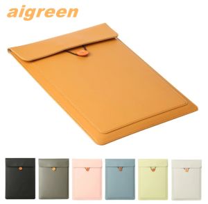 Rugzak Sleeve Case Aigreen Merk Laptoptas 10,11,12,13,14,15.4 Inch PU Lederen Tas Voor Macbook Air Pro M1, Envelop Notebook Dropship