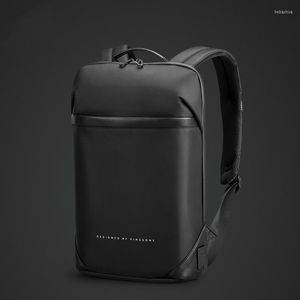 Sac à dos mince pour ordinateur portable hommes 15,6 pouces bureau travail sac d'affaires unisexe noir ultraléger mince Mochila