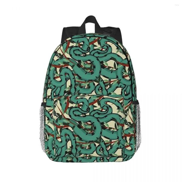 Sac à Dos Serpents Animal forêt modèle Sacs à Dos Adolescent Bookbag décontracté Enfants Sacs d'école Voyage Sac à Dos Sac à bandoulière Grande capacité