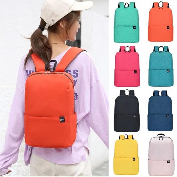 Mochila Color Sólido Pequeño Casual Gran Capacidad Bolsas De Libros Impermeables Mochila Escolar Bolsa De Viaje Adolescentes Escolares