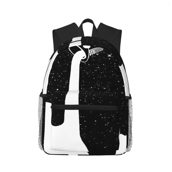 Mochila Space Milk Pour Out Gran Capacidad Cuaderno Escolar Moda Impermeable Ajustable Viaje Deportes