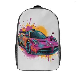 Sac à dos Speed Sports Car Grafitti Psychadelic extérieur sac à dos Femelle Design Breathable High School Sacs Modern Rucksack