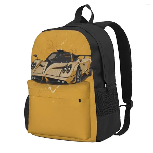 Mochila Speed Sports Car Unisex con gráfico de dibujos animados, mochilas suaves, mochilas escolares informales de poliéster, mochila de viaje de alta calidad