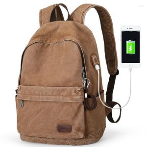 Rugzak sporttas mode canvas grote capaciteit schooltassen reizen wandelen camping rucksack 2 kleuren