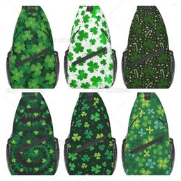 Rugzak St. Patrick'S Day Clover Sling Bag voor dames heren Ierse Shamrock Crossbody tassen Casual schoudertas Dagrugzak Borst