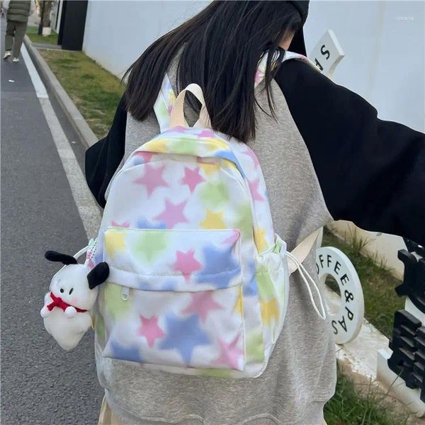 Sac à dos Star Cute Girl College Student Cartable Dopamine Femme Léger Momie Sac Mini Parent-Enfant Petit