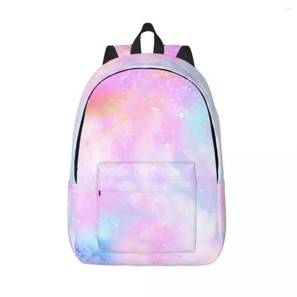 Mochila Estudiante Bolsa Galaxy Mármol Estampado Padre-hijo Ligero Pareja Portátil