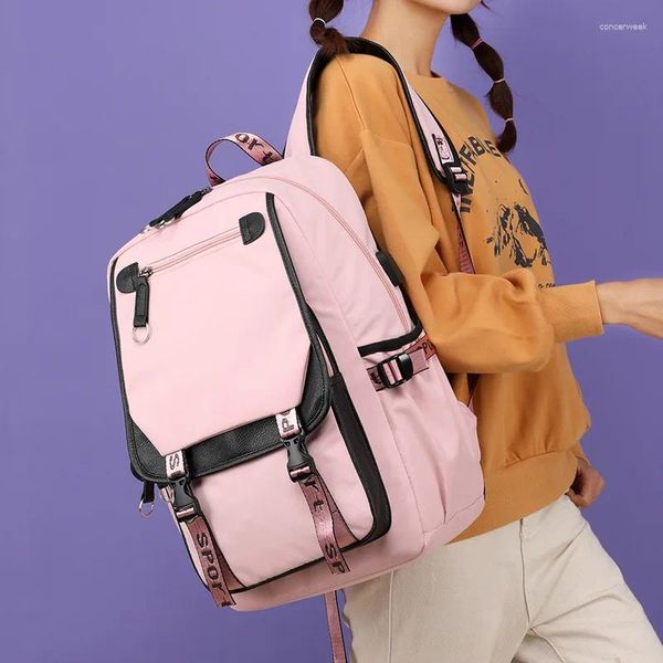 Mochila estudiante bolsas escolares grandes para niñas insuficientes de moda coreana mochila escolar bacina de libros impermeables