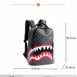 Rugzakstijlrugzakken Designer herenrugzak Reisroosterrugzak Student Schooltas Grote capaciteit Shark Street Man boekentas