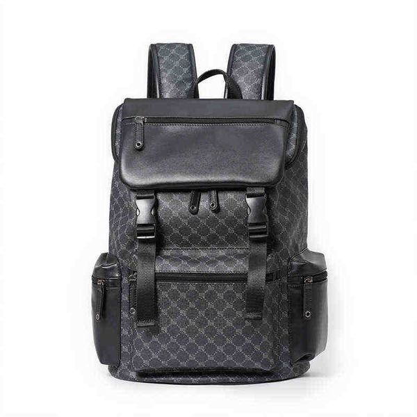 Mochila Estilo Bolso Noche Moda s Hombres Hombre Cuero Portátil Impermeable Diseñador Escuela Hombre Paquete de viaje Mochila 220801