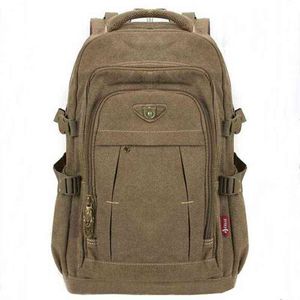 Zaino stile Bagmen militare Canvas Zipper Laptop Travel spalla Mochila Notebook School Bag Vintage College 220723