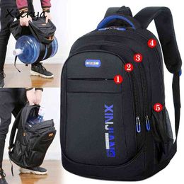 Mochila estilo bagxierya casual homens saco para viagens lazer negócios moda tendência mulheres estudante escola preto 220723