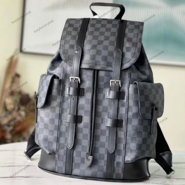 Mochila Estilo Mochilas de diseñador Bolsos de cuero real para hombres Bolsa de viaje de lona Moda de lujo de alta calidad Doble hombro Volver Mochilas suaves Diseñador de mochila para hombre