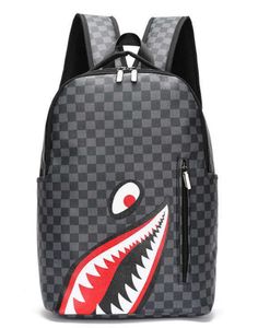 Rugzakstijl Mode Cool Shark Merk Herenrugzak Band Trend Koreaanse versie Casual rugzak met grote capaciteit Student Schooltas