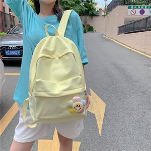 Backpack Style Fashion Women Solid Backacks For School Teenagers Girl Simple Travel Casual Rucksacks Ladies Nylon Back Pack Sac A Dos