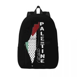 Sac à dos Style Palestinien Carte Kffiyeh Modèle Thobe pour hommes Rourte de randonnée de randonnée Palestine en toile arabe H240504