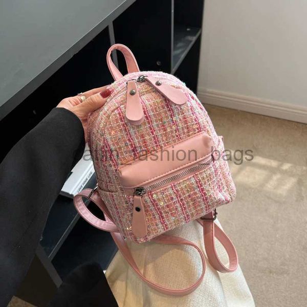 Mochila Estilo Mochilas escolares Mochila de diseño Bolsa de alma de lana para mujer adecuada para jóvenes y niñas Mini mochila multifuncional Mochila para mujercatlin_fashion_bags