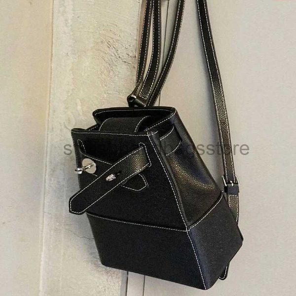 Sac à dos Style Sacs d'école Sac de luxe pour femmes Portefeuille 2023 Vintage PU Cuir Noir Simple Soul Backpackstylishhandbagsstore