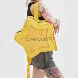 Sac à dos Style sacs d'école jaune étoile sac à dos PU cuir Soulder sac mignon adolescente femmes Scoolbag sac à dos fille épicée voyage Backpackqwertyui879