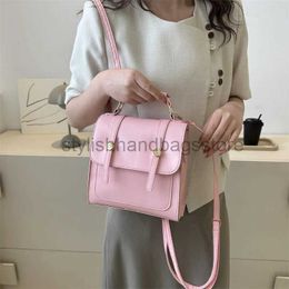 Rugzakstijl Schoudertassen Tassen Effen PU-leer Damesmode Design Vierkant Dames Populair Eenvoudig Zoet Dames Zacht Bagstylishhandbagsstore