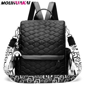 Sac à dos Style sacs à bandoulière mode Plaid sac à dos toile femmes sac antivol nouvelle école pour adolescente filles Backapck femme H240328