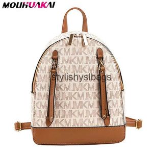 Mochila estilo bolsos de hombro moda remache diseñador mochilas para mujer multifuncional antirrobo bolsa adolescente niñas pequeña escuela mochila 2023 nuevo h240328eh4l