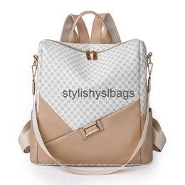 Sacs à bandoulière de style sac à dos Sacs à dos de luxe Sac à main en cuir souple Sac à dos étanche Style Preppy Sac d'étudiant multifonction Mochilas Feminina Sac A Dos H240328