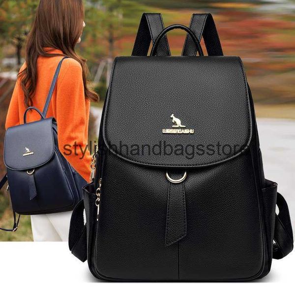 Estilo de mochila La nueva mochila para mujeres es práctica y versátil de moda y versátil cuando sale.La cubierta de la bolsa tiene una gran capacidad Ligera H240403