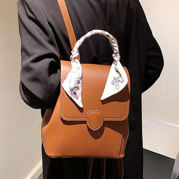 Sac à dos Femmes Pu Leather Sac à dos multifonction Vintage Femme Sac Épalage Dames Rucksack Small Travel Sac A Dos Preppy 212P