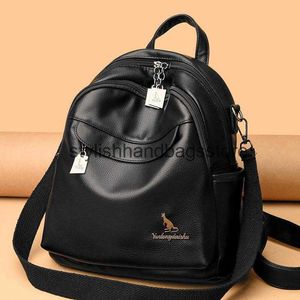 Sac à dos Femme Backpack Fashionable Casual Multifonctionnel Simple and Lightweight Student Texture Tendance Version polyvalente H240403