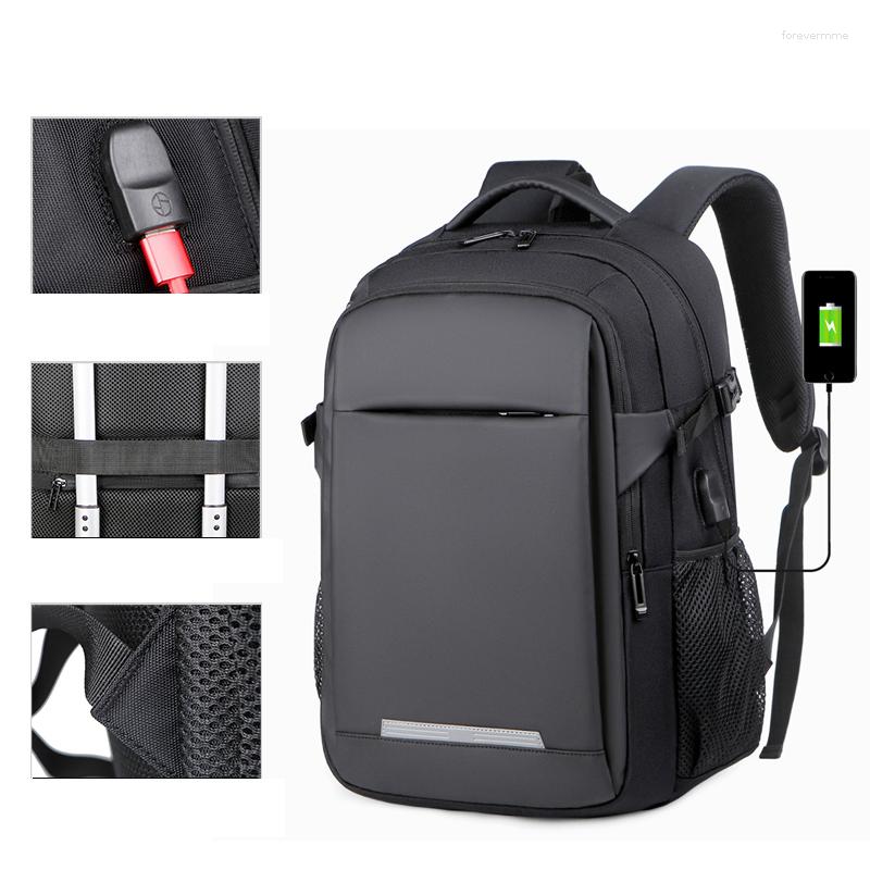Backpack Summer Men External USB Port School Bag For Boys Large Capacity Travel Backpacks Waterproof Laptop