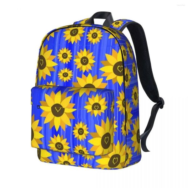 Mochila Girasol Amor Flor Amarilla Mochilas De Viaje Mujeres Diseñador Ligero Bolsas De Escuela Secundaria Mochila De Ocio