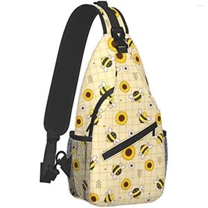 Rugzak zonnebloemen crossbody kleine sling tas voor mannen dames schouder borsttassen gym sport reizen wandelen dagpack casual