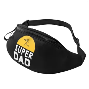 Backpack Super Dad Fathers Day Crossbody Fanny Pack Belt Bas met rits Lwaist Gifts for Sports Festival Training Travel Running