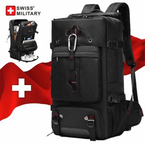 Mochila SWISS MILITARY Mochila de viaje para hombre, multifuncional, impermeable, bolsa para ordenador portátil, bolsa de equipaje para escalada al aire libre, Mochila deportiva