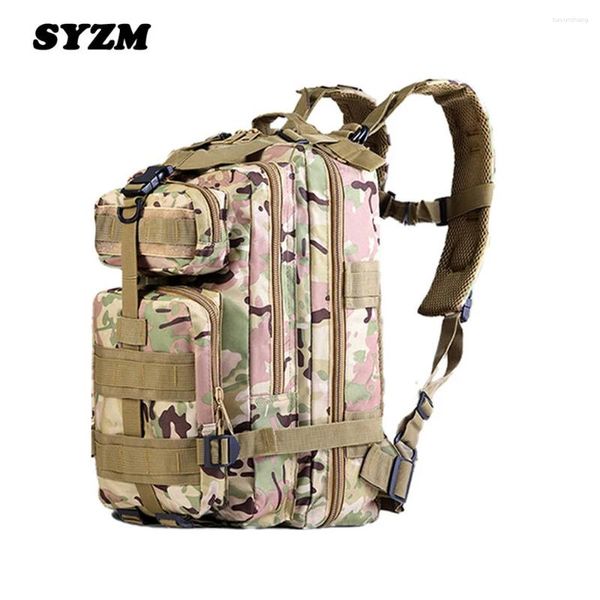 Backpack Syzm 25L Army Military Tactical Tactical Nylon 3P Softback Outdoor Emperproof Rucksack Randing Randonnée Camping Hunting Sacs - 3 PCS