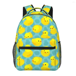 Rugzak tienerschooltas voor meisjes jongens bookbag middelste student schooltas grappige gele rubberen eenden bagpack