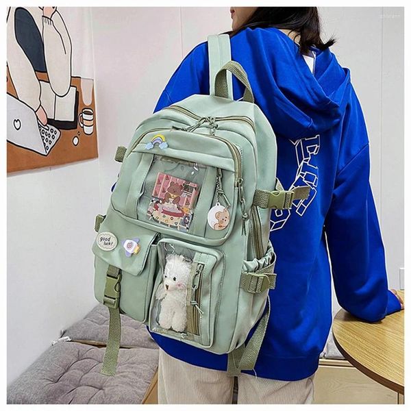 Sac à dos Teenage Girls Kawaii College Student Kids Book Bag Bag Rucksack Study Women ordinateur