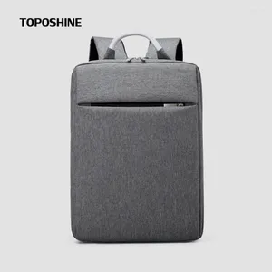 Sac à dos toposhine 2024 voyage à double couche sac à dos hommes oxford se sac à dos pour un ordinateur portable de 15,6 pouces en dehors de l'école boy gris sacs