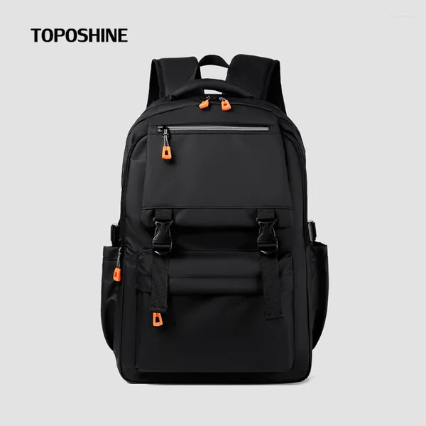 Sac à dos toposhine jeunesse de la jeunesse pour hommes noirs étanche nylon étanche des adolescents en plein air sac de sport masculin usb business de voyage