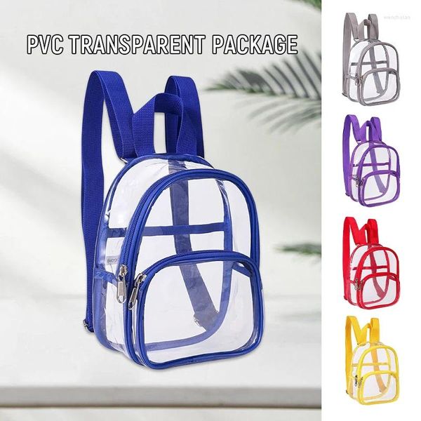 Sac à dos transparent sac transparent transparent en PVC