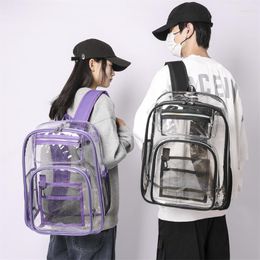 Sac à dos sac de gelée Transparent Style coréen étanche PVC Amazon Junior lycée étudiant cartable filles