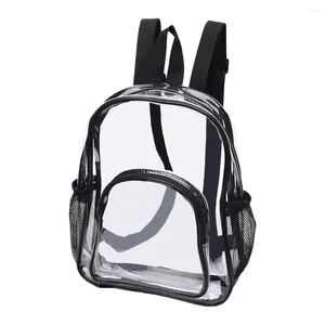 Rugzak transparante PVC College Student Rucksack Fashion Casual Book Bags Simple Portable Zie Solid Clear For Teenage Boys Girls