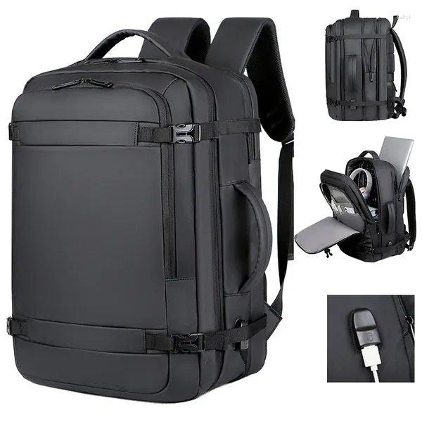 Sac à dos voyage ordinateur portable 40l multifonction extensible 17 pouces hommes sac étanche ordinateur portable grande capacité hommes sacs à dos d'affaires