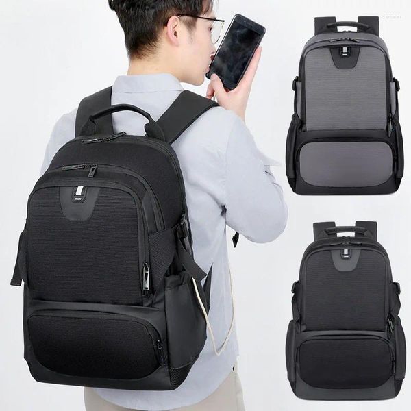 Sac à dos de voyage antivol pour ordinateur portable, sacs de travail avec Port de chargement Usb, sac d'ordinateur d'université résistant à l'eau pour hommes