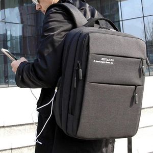 Sac à dos pour ordinateur portable pour ordinateur portable sac à grande école collégiale avec USB Charge portant le portable résistant à l'eau Bagpack