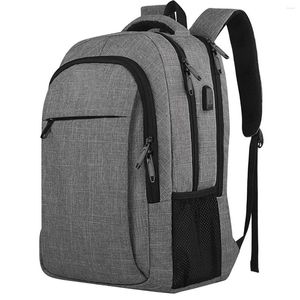 Sac à dos sac à dos pour ordinateur portable sac à école USB portant le port étanché