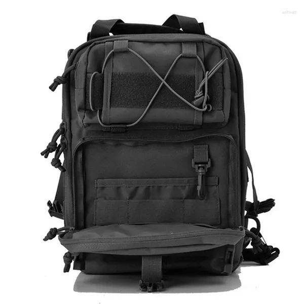 Mochila de viaje para acampar al aire libre, bolso de hombro para hombres, multifuncional, camuflaje, táctico, impermeable, bolsas escolares para el pecho